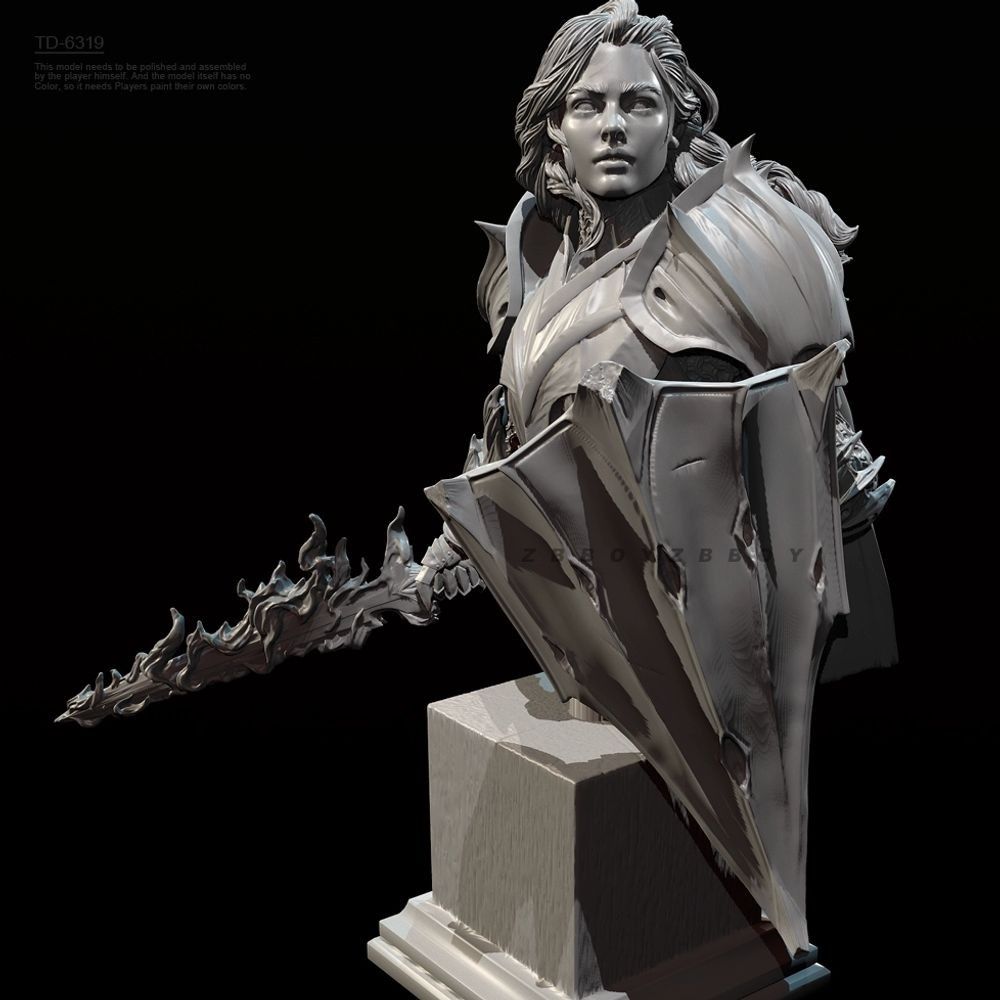Model Kit Knight - 55mm 70mm Buste van Een Vrouwelijke