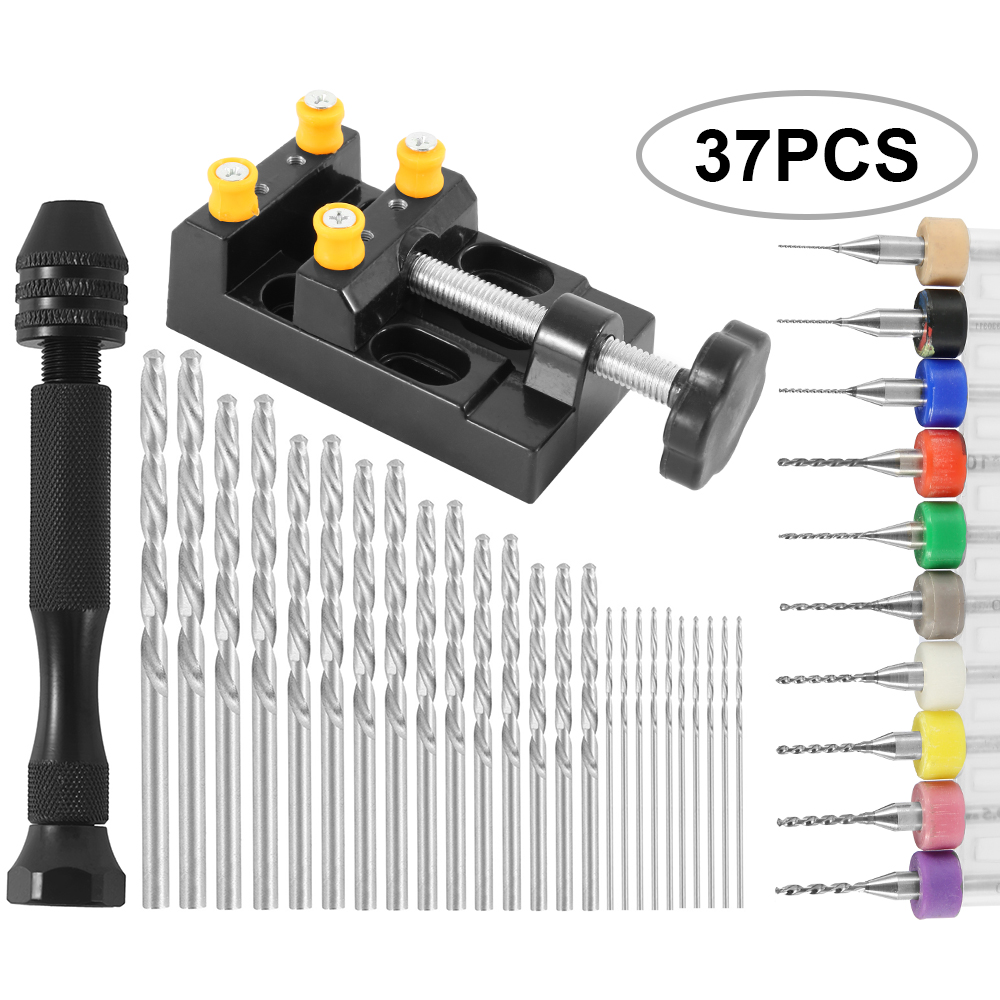 Pin Vice Micro - 37 Stuks Draagbare Handdraaiboor Set Inclusief