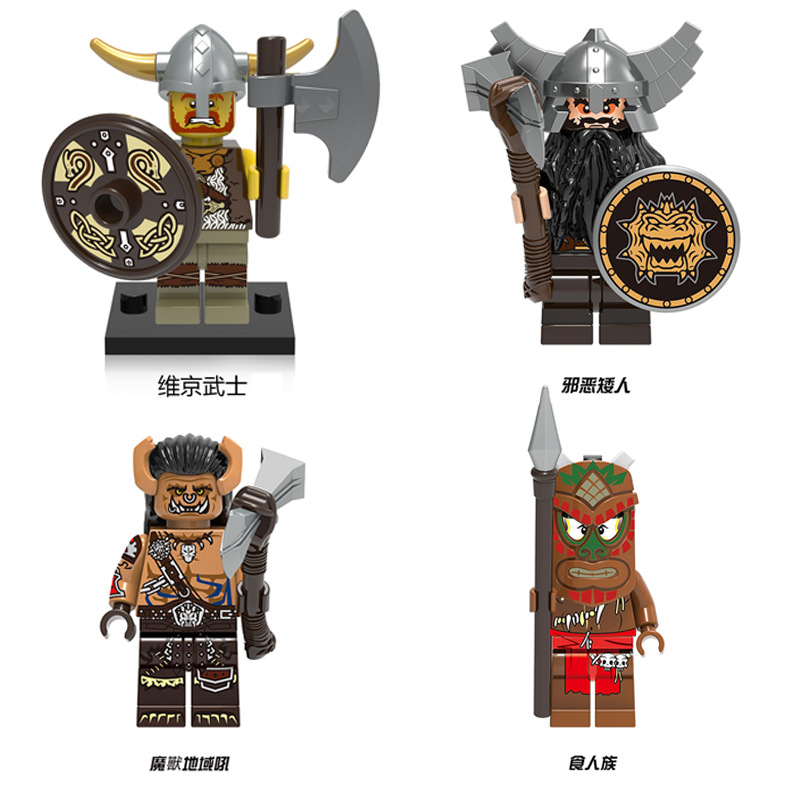Model Kit Knight - MOC Middeleeuwse Kasteel Ridders Serie Bouwstenen