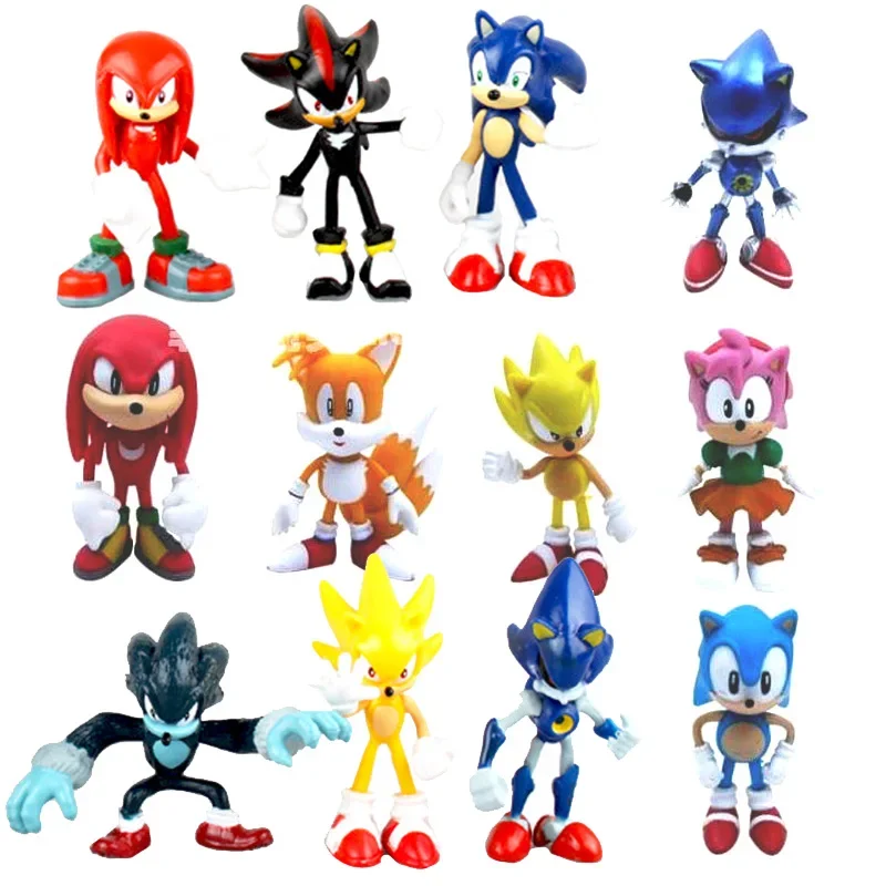 Model Kit Sonic - 6 stuks/set Sonic Actiefiguren Staarten Werehog