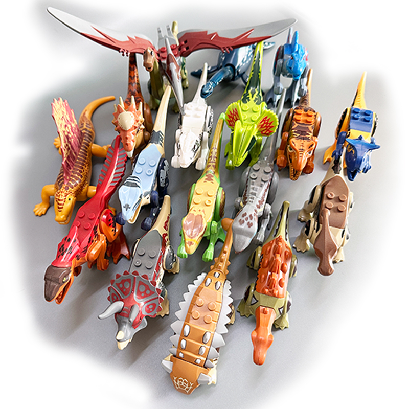 Model Kit Jurassic Park - Jurassic Dino Bouwstenen Set Mini Dinosaurusfiguren