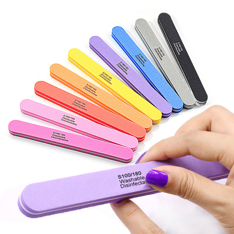 Sanding Stick Set - 10 stks/partij Professionele Nagelvijlen 100/180 Wasbare