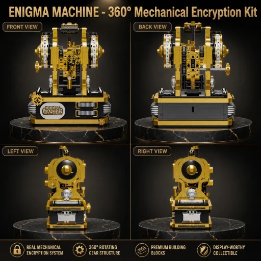Enigma Machine Bouwstenen Set  - Model Kit Manual recensie en prijs