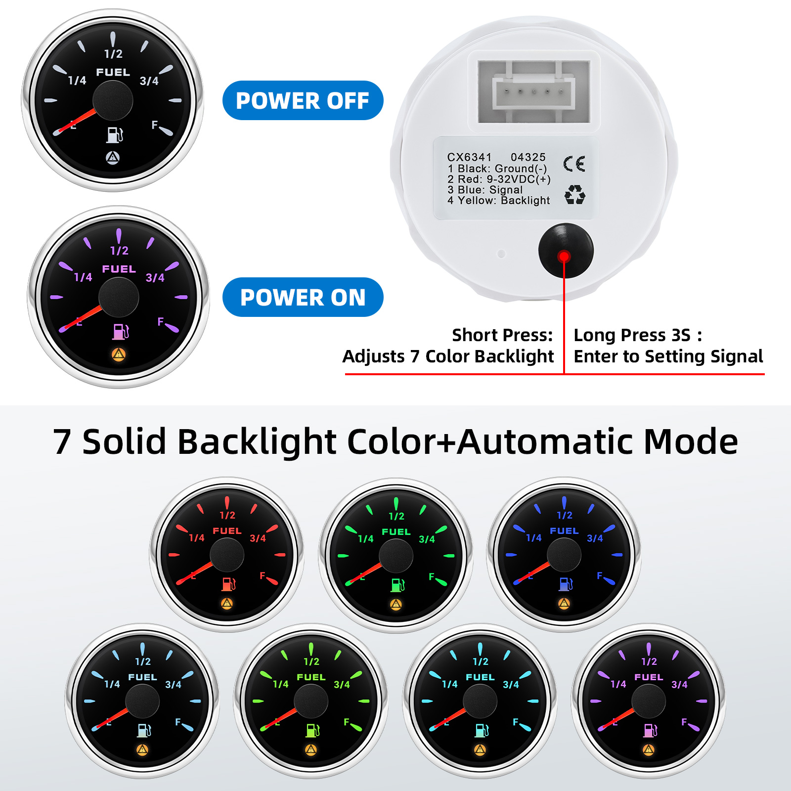 52mm brandstofniveaumeter met  - Panel Line Marker recensie en prijs