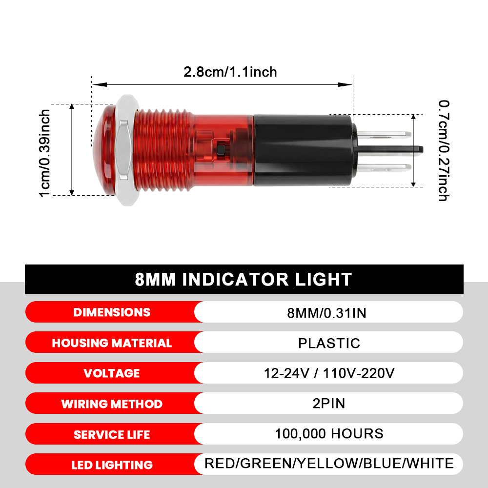 FILN 20PCS 8mm LED Indicatorla - Panel Line Marker recensie en prijs